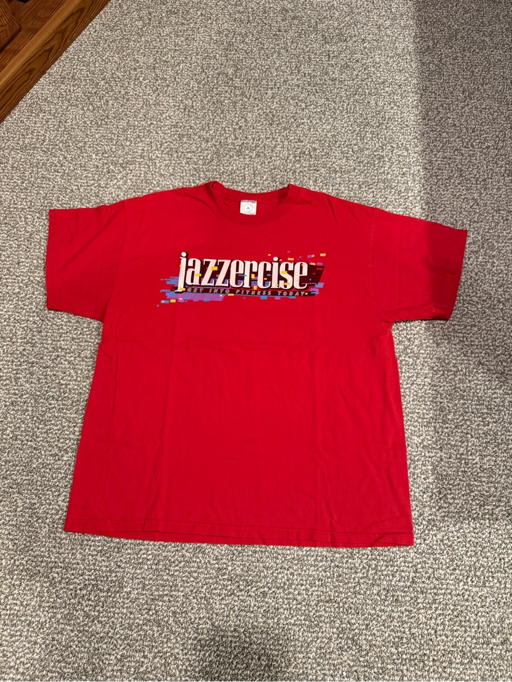Vintage Red Jazzercise Athletic T Shirt